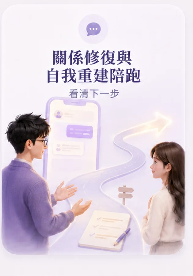 關係修復與自我重建陪跑,看清下一步